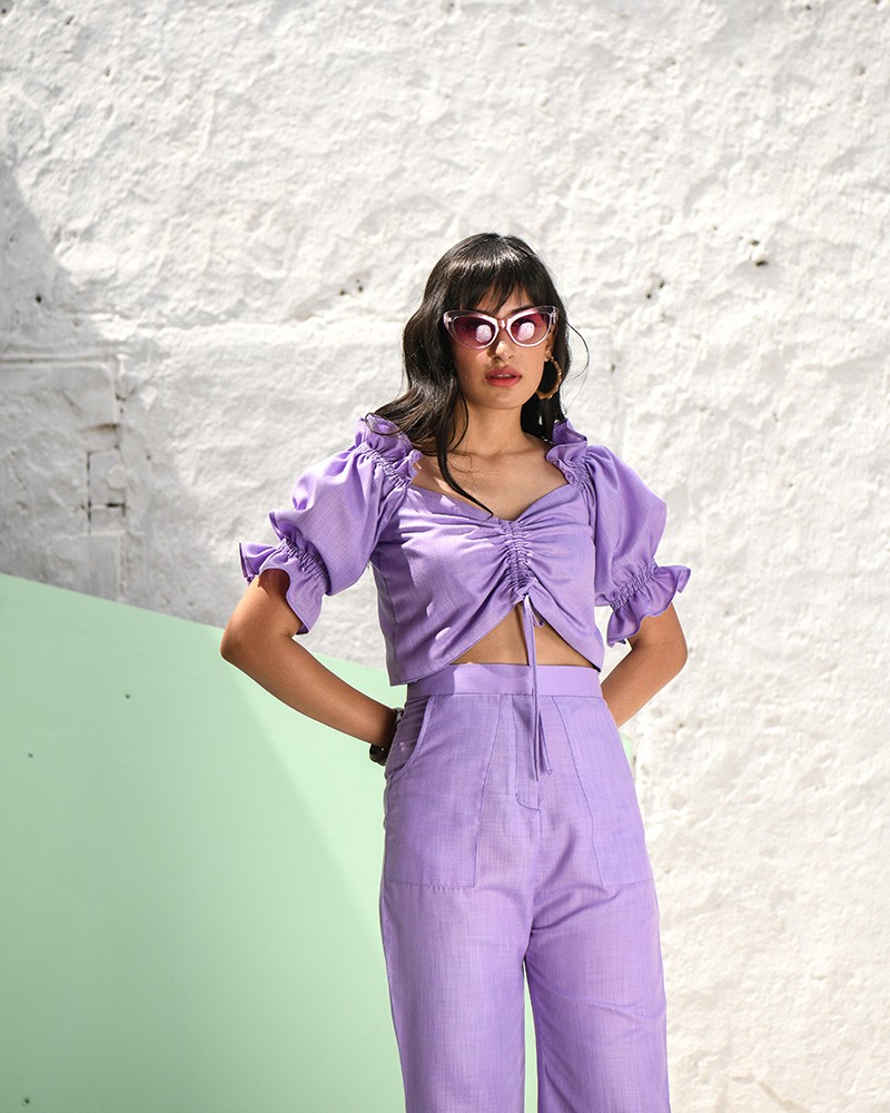 RACHEL - Ruffled Lavender Coordinate