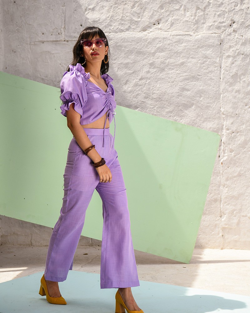RACHEL - Ruffled Lavender Coordinate