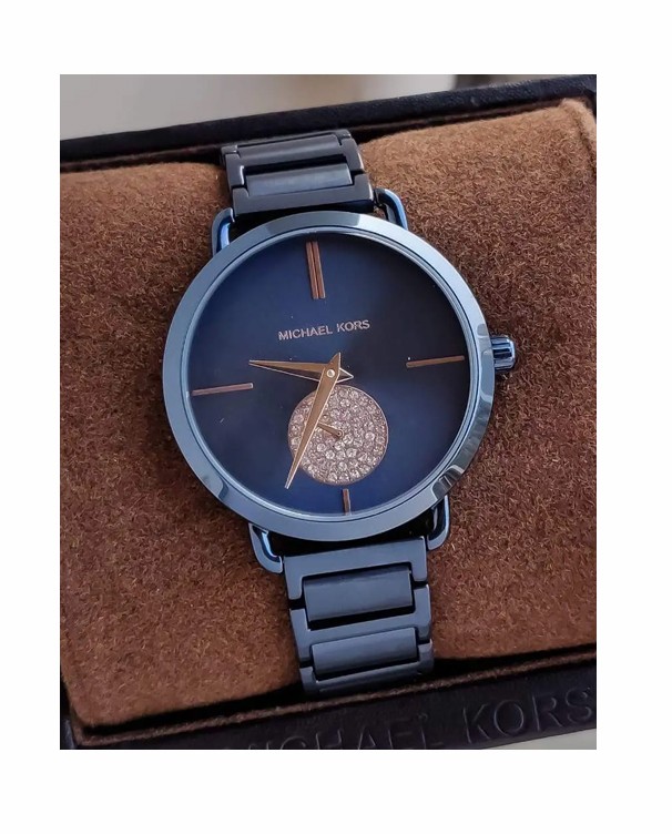 Michael Kors Women Portia Crystal Accent Quartz Watch MK3680