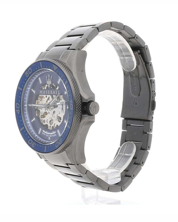 Maserati Sfida Automatic Blue Dial with Gun Black Bracelet Men's Watch R8823140001