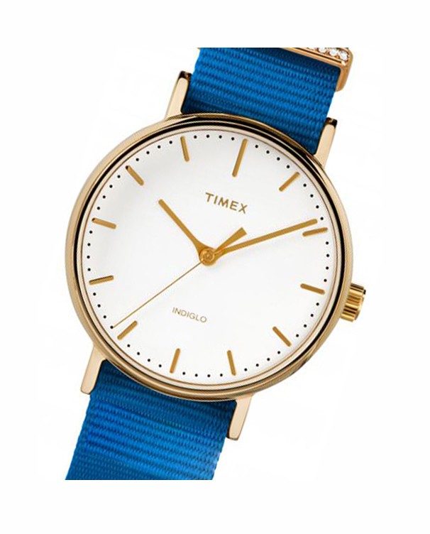 Timex Model Blue Strap Ladies Dress Watch