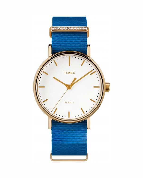Timex Model Blue Strap Ladies Dress Watch