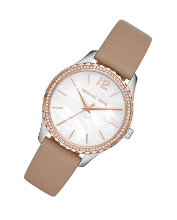 Michael Kors Layton with Leather Strap Men's Watch