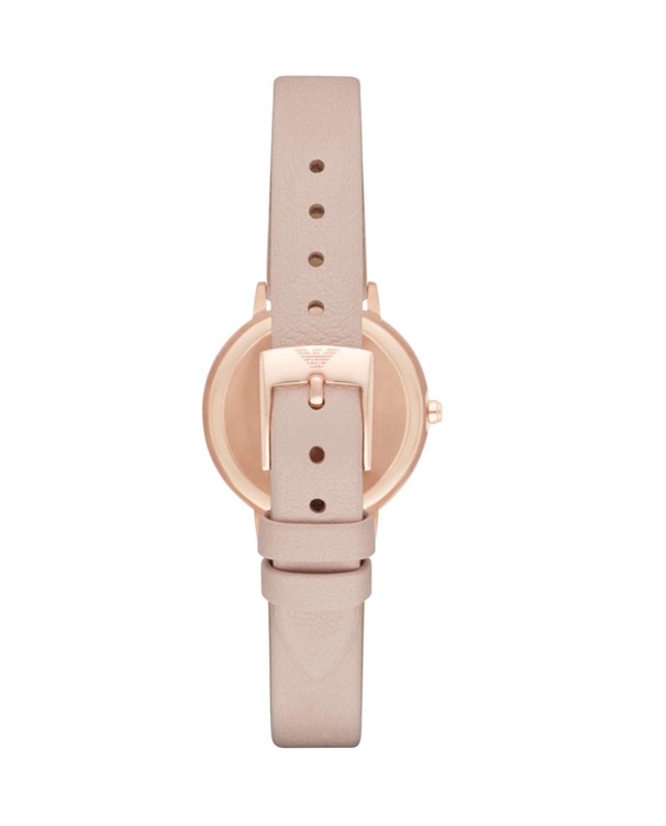 Emporio Armani Mother Of Pearl Dial Nude Leather Ladies Watch AR2512
