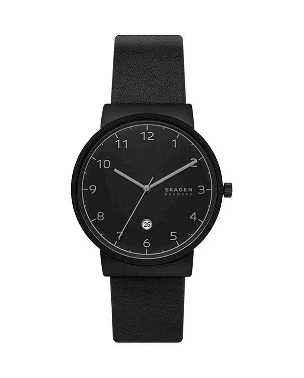 Skagen men's hotsell watch leather band