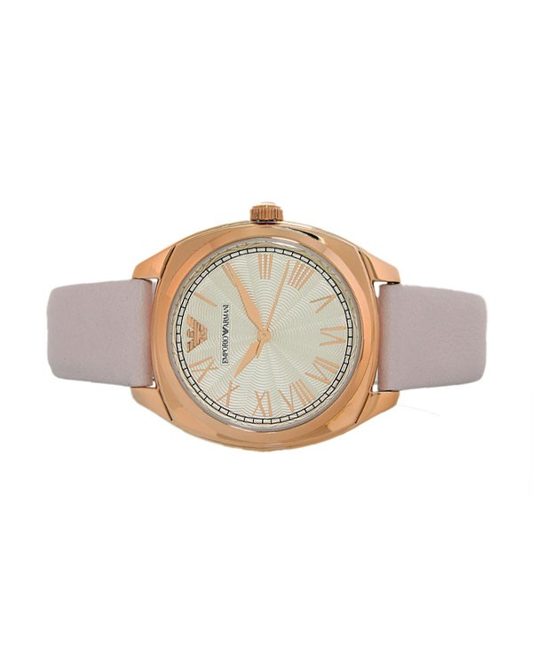Emporio Armani Dress with Rose Gold Leather Strap Women's Watch