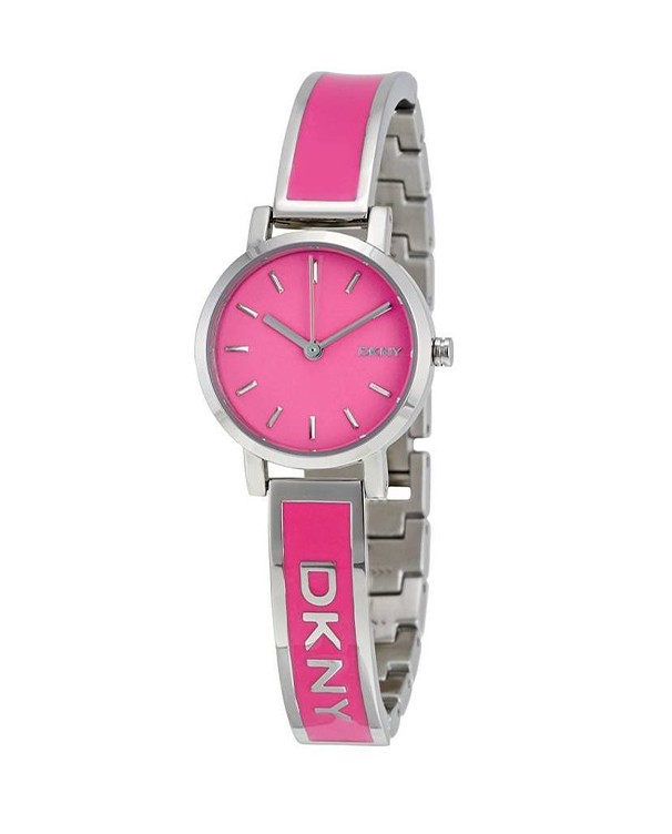 DKNY Soho Pink Dial With Stainless Steel Bracelet Women's Watch NY2360