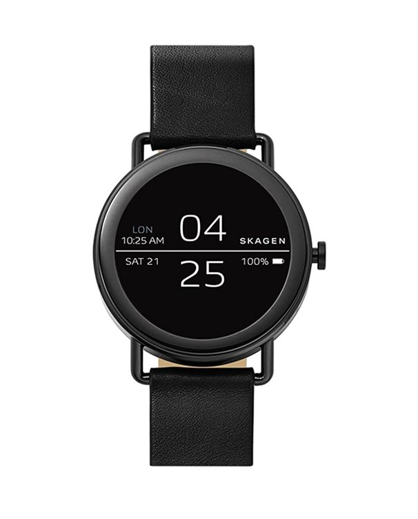 Skagen denmark connected Skagen Connected Falster 1 Black Leather Strap ...