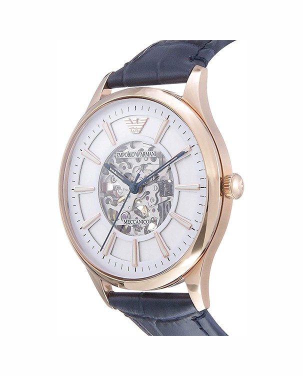 Emporio Armani Meccanico Dress with Blue Leather Strap