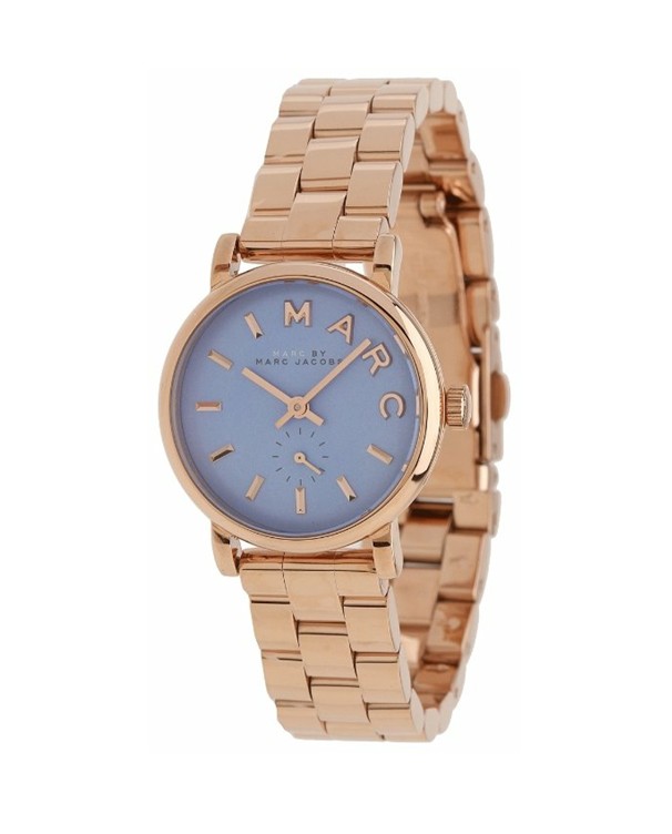 Marc By Marc Jacobs Mini Baker Blue Dial Gold-Tone Women's Watch MBM3285