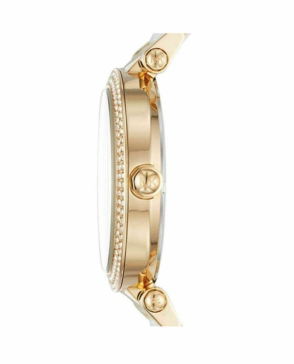 Michael Kors Women Parker White Acetate Band Watch MK6400