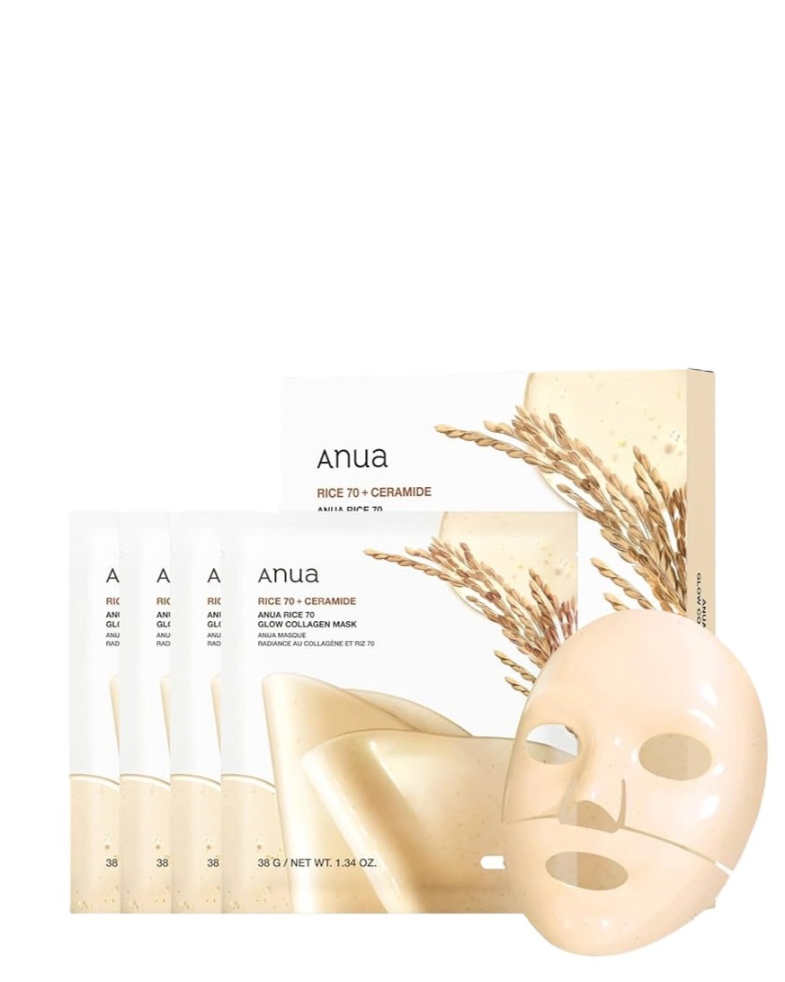 Rice 70 Glow Collagen Mask Pack (4ea)