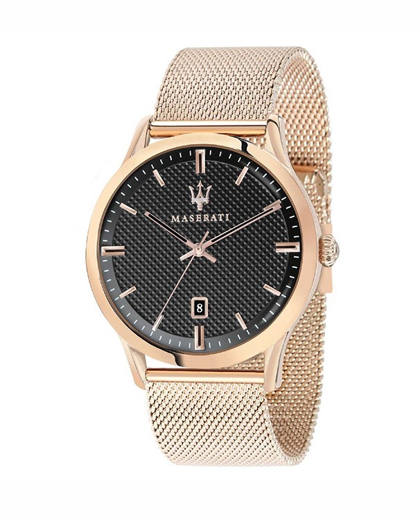 Maserati Ricordo Black Dial with Mesh Bracelet Men's Watch R8853125003