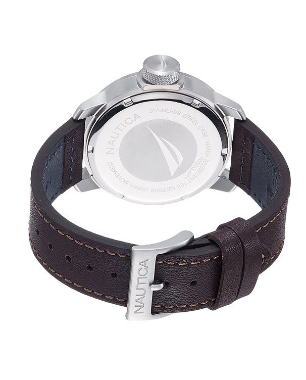 NAUTICA SYDNEY with Brown Strap Men's Watch