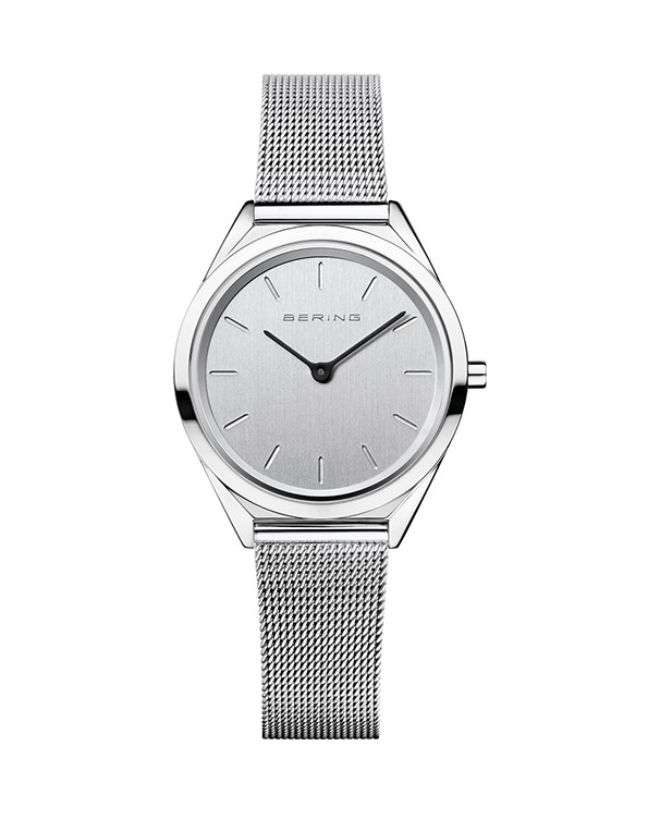 Bering Ultra Slim with Silver Dial and Stainless Steel Band Unisex Watch