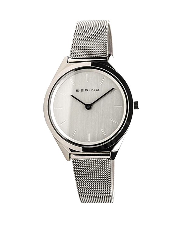 Bering Ultra Slim with Silver Dial and Stainless Steel Band Unisex Watch