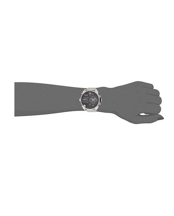 DIESEL Super Bad Ass Oval Analog & Digital Silver Dial Men's Watch