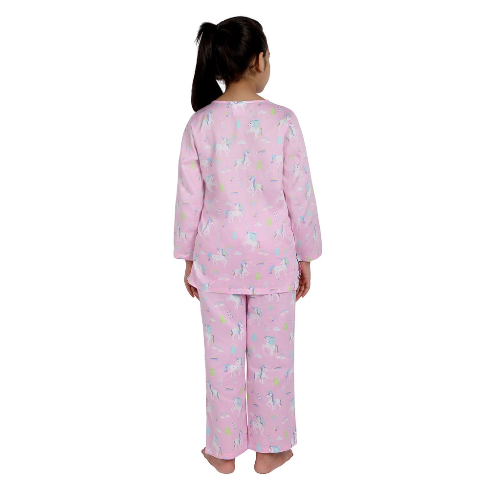 Kids-Magic Unicorn Print Pure Cotton Nightsuit