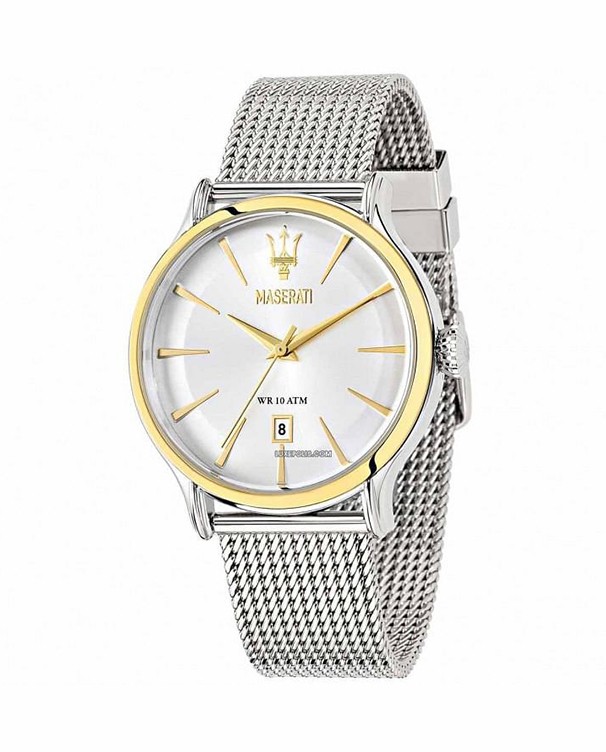 Maserati Epoca with White Dial & Steel Mesh Men's Watch R8853118001