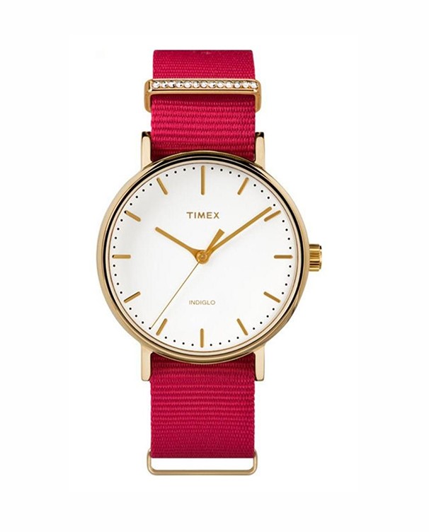 Timex Weekender with White Dial lLady's Watch