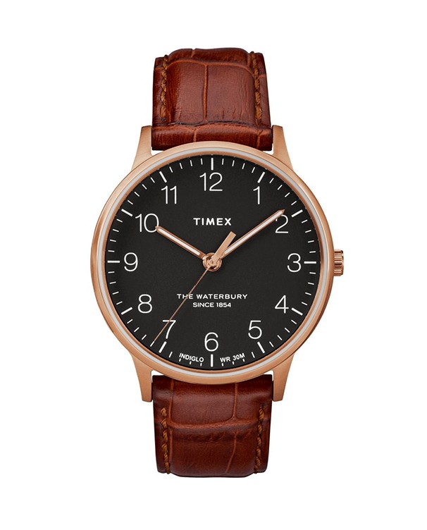 Timex the Waterbury Brown Leather Strap Men Watch Model Tw2R71400