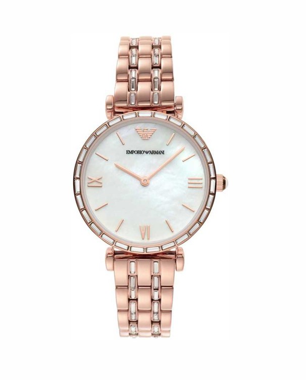 EMPORIO ARMANI GIANNI T-BAR with Rose Gold Bracelet Women's Watch