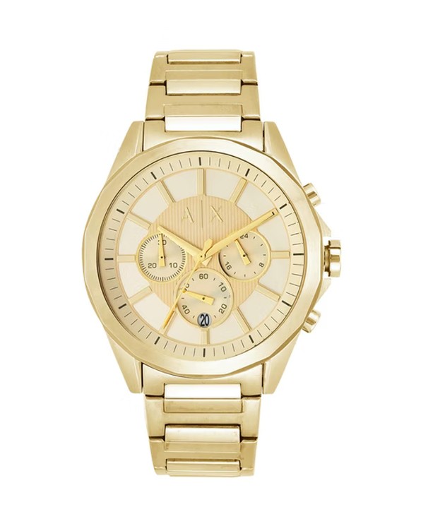 A|x Armani Exchange Drexler Chronograph Gold Dial Men's Watch