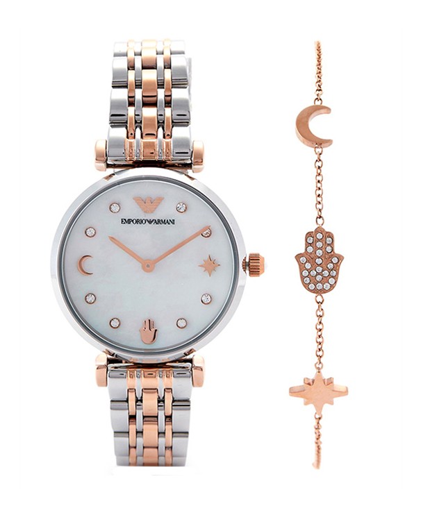 Emporio Armani Gianni T-Bar Special Pack + Bracelet Women Watch Model Ar80037