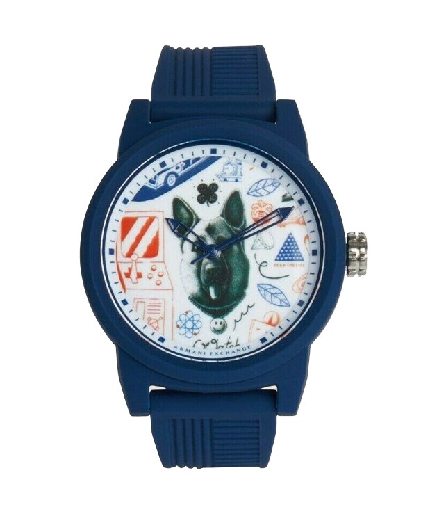 Armani watch hot sale blue colour