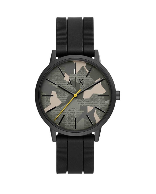 Armani Exchange Cayde with Black Silicone Strap Men's Watch