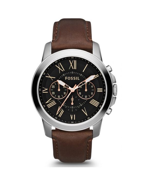 Fossil Grant Brown Leather Strap Men's Watch FS4813IE