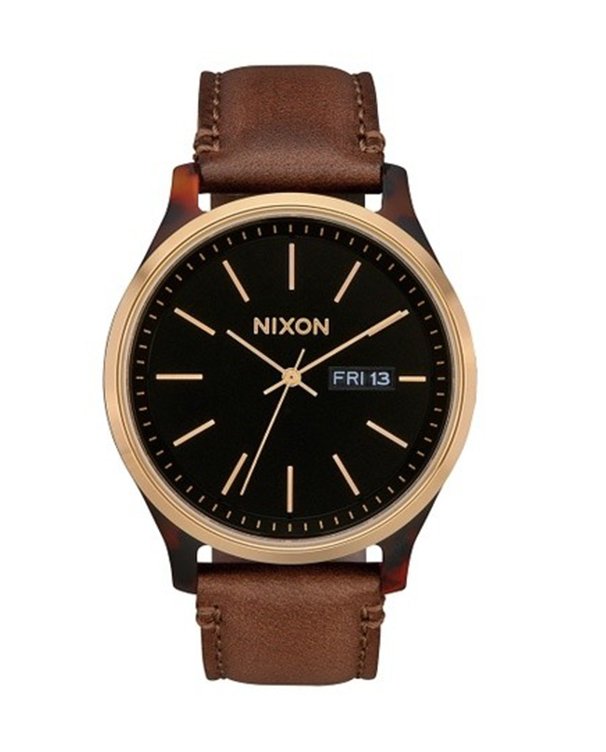 Nixon the Sentry Black Dial Leather Strap Men s Watch Model A12633167 Arktastic