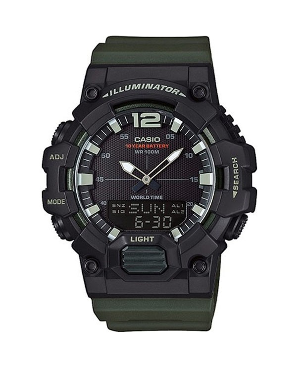 Casio illuminator military green best sale