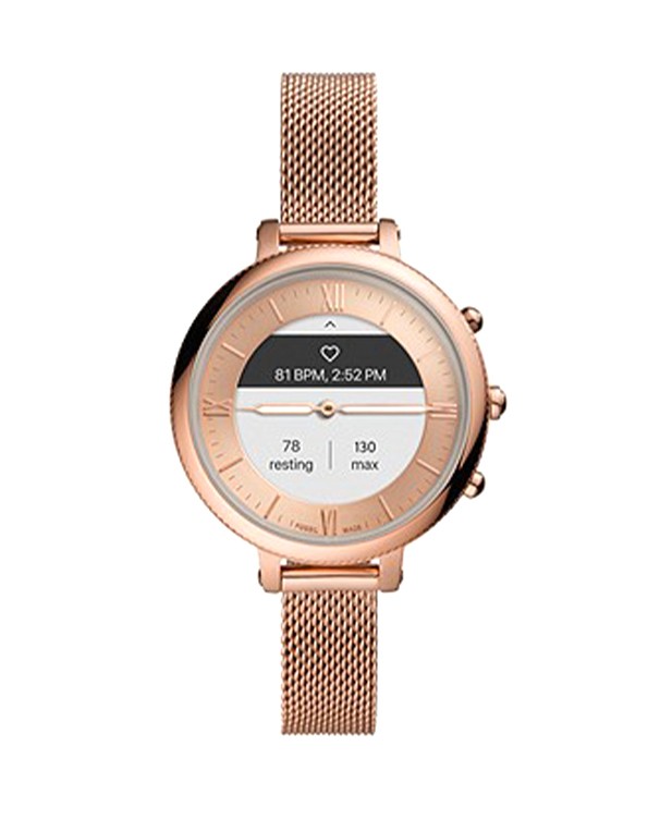 Fossil Q HR Monroe Rose Gold-Tone Stainless Steel Watch