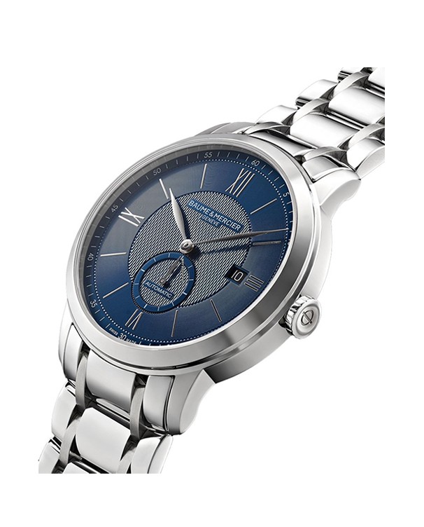 Baume & Mercier Classima Round Bule Dial & Stainless Steel Bracelet Men's Watch