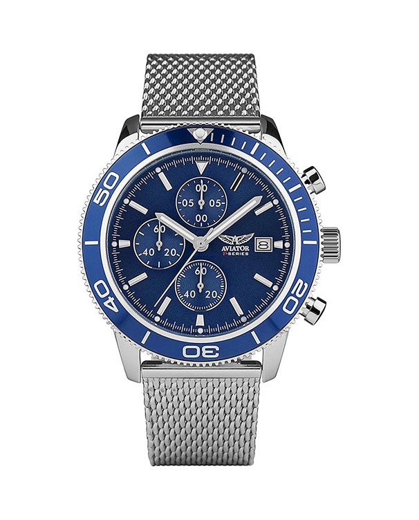 Aviator F Series Chronograph Blue Dial Men s Watch Arktastic