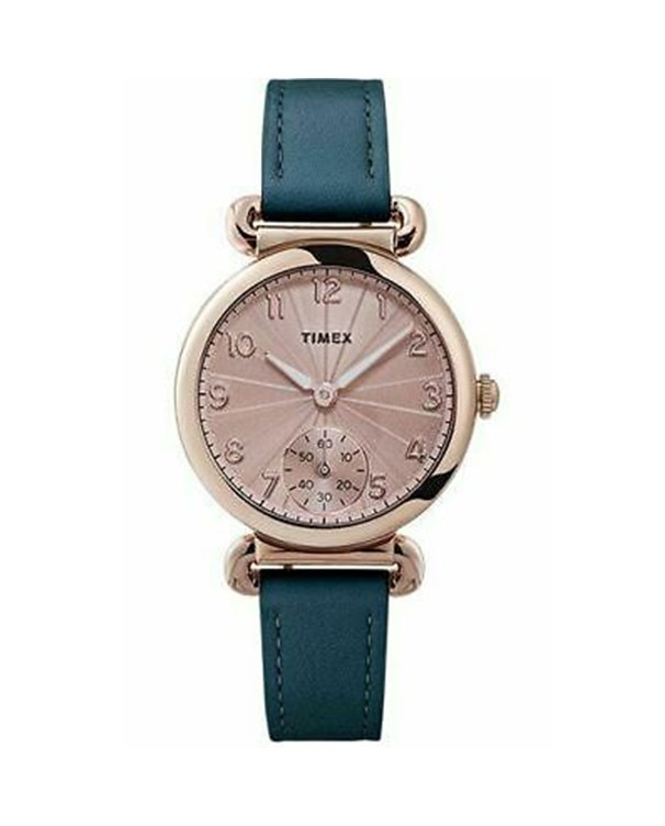 Timex Model 23 Blue Leather Strap Women's Watch Model Tw2T88200 Arktastic