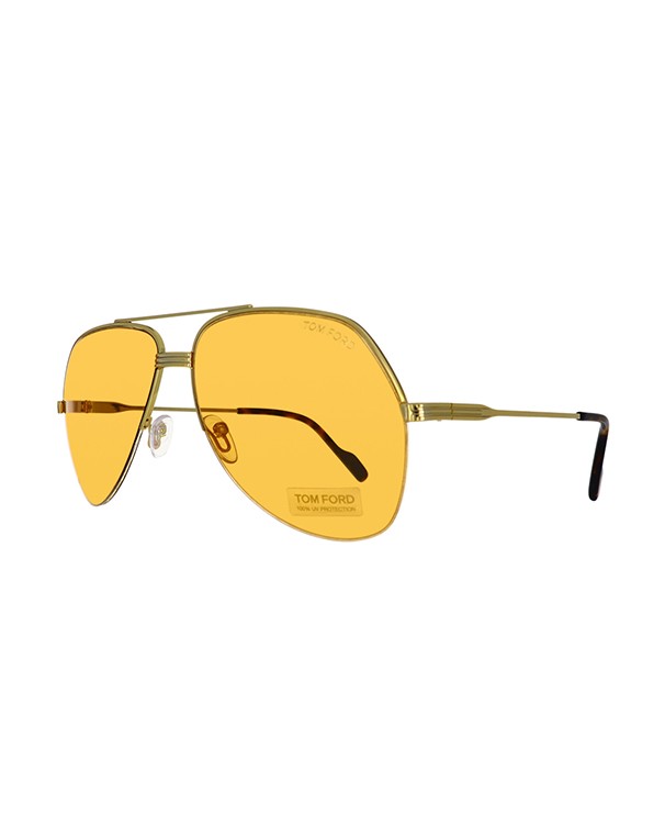 TOM FORD Golden Frame Men's Sunglasses FT0644-32J-62 