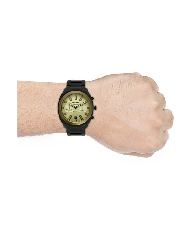 Diesel Model Tumbler Gold Black Combination Chronograph Watch Model DZ4497