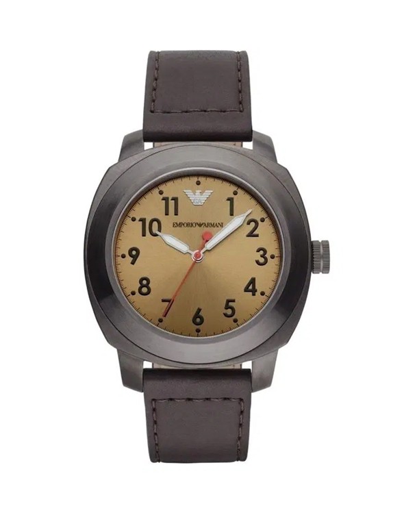 EMPORIO ARMANI DELTA with Leather Strap Men's Watch