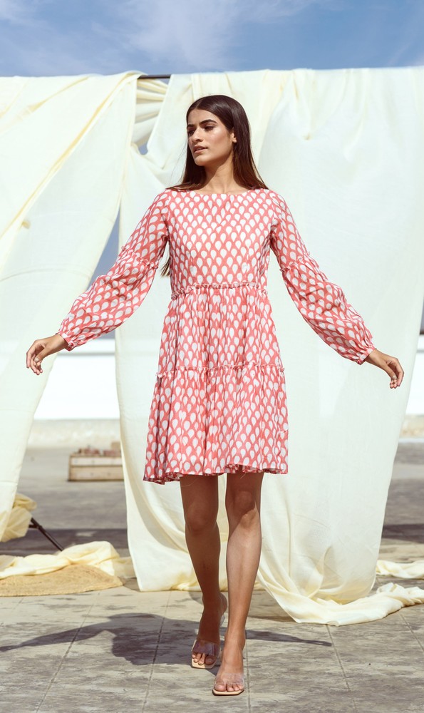 KAPRAAHA LITTLE RED TEARDROP DRESS