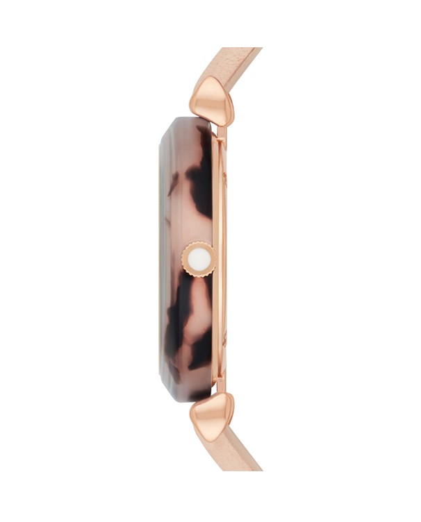 Emporio Armani Beige Leather Gianni T-Bar Watch AR11004