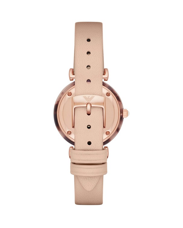 Emporio Armani Beige Leather Gianni T-Bar Watch AR11004