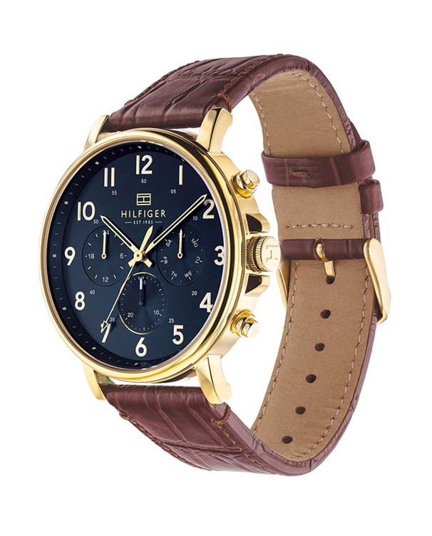 Tommy Hilfiger Multi-function Brown Leather Men's Watch - 1710380