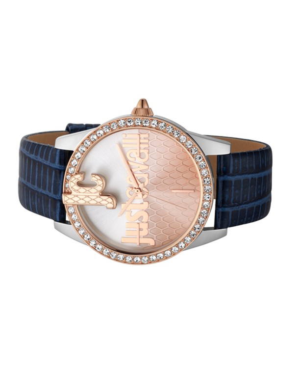 Just Cavalli Time with Blue Leather Strap Women's Watch