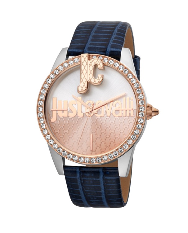Just Cavalli Time with Blue Leather Strap Women's Watch
