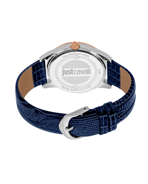 Just Cavalli Time with Blue Leather Strap Women's Watch