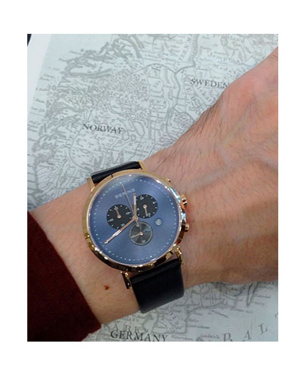 Bering Classic Chronograph Blue Dial Men's Watch