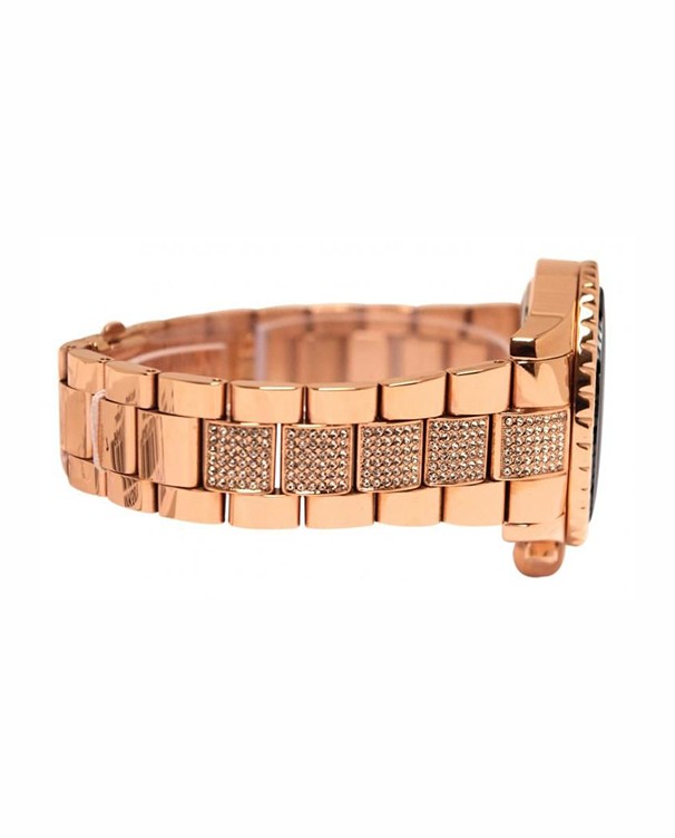 Michael Kors Women Everest Chronograph Black Dial Rose Gold-Tone Watch MK5875