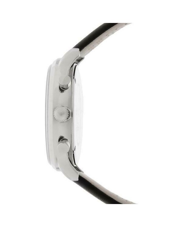 Emporio Armani Classic Chronograph with Black Leather Strap Men's Watch